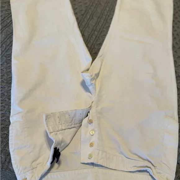 Ralph Lauren Purple Label Men’s white wide leg chino